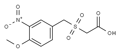 3-硝基-4-甲氧基苄基磺酰基乙酸 结构式