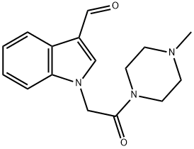 Piperazine, 1-[(3-formyl-1H-indol-1-yl)acetyl]-4-methyl- (9CI) 结构式