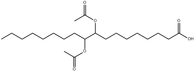 9,10-二(乙酰氧基)十八烷酸 结构式