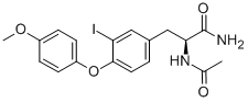 N-ACETYL-3-IODO-4-(4-METHOXYPHENOXY)-L-PHENYLALANINE AMIDE 结构式