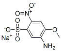 5-氨基-4-甲氧基-2-硝基苯磺酸钠 结构式