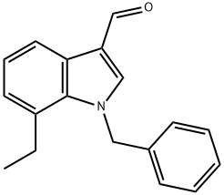 1H-Indole-3-carboxaldehyde,7-ethyl-1-(phenylmethyl)-(9CI) 结构式