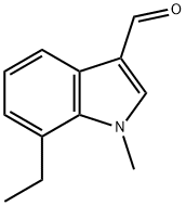 7-乙基-1-甲基-1H-吲哚-3-甲醛 结构式
