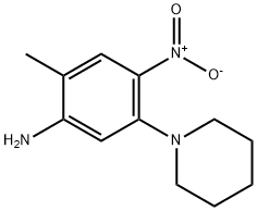Benzenamine, 2-methyl-4-nitro-5-(1-piperidinyl)- (9CI) 结构式