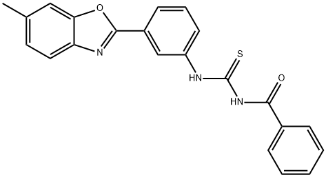 Benzamide, N-[[[3-(6-methyl-2-benzoxazolyl)phenyl]amino]thioxomethyl]- (9CI) 结构式