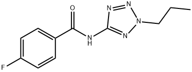 Benzamide, 4-fluoro-N-(2-propyl-2H-tetrazol-5-yl)- (9CI) 结构式