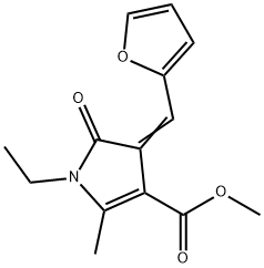 1H-Pyrrole-3-carboxylicacid,1-ethyl-4-(2-furanylmethylene)-4,5-dihydro-2-methyl-5-oxo-,methylester(9CI) 结构式