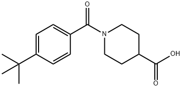 1-(4-(叔丁基)苯甲酰基)哌啶-4-羧酸 结构式