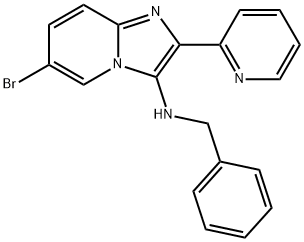 BENZYL-(6-BROMO-2-PYRIDIN-2-YL-IMIDAZO[1,2-A]PYRIDIN-3-YL)-AMINE 结构式