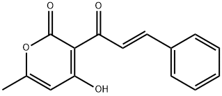 4-hydroxy-6-methyl-3-[(E)-3-phenyl-2-propenoyl]-2H-pyran-2-one 结构式