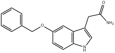 5-苄氧基吲哚-3-乙酰胺 结构式