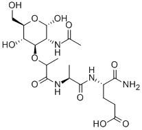 乙酰基-胞壁酰基-丙氨酰-谷氨酸-NH2 结构式