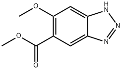 5-甲氧基-1H-苯并[D][1,2,3]三唑-6-羧酸甲酯 结构式