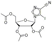 5-Iodo-1-(2’,3’,5’-tri-O-acetyl--D-ribofuranosyl)-imidazo-4-carbonitrile 结构式