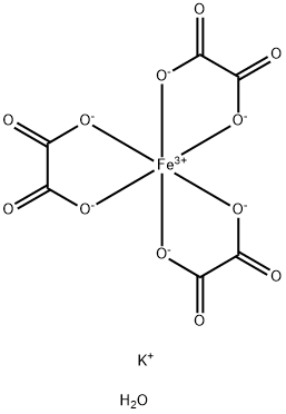 草酸三钾铁三水合物 结构式