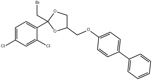 4-[([1,1'-biphenyl]-4-yloxy)methyl]-2-(bromomethyl)-2-(2,4-dichlorophenyl)-1,3-dioxolane 结构式