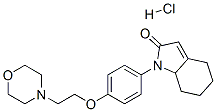 1,4,5,6,7,7a-hexahydro-1-[4-[2-morpholinoethoxy]phenyl]-2H-indol-2-one monohydrochloride 结构式