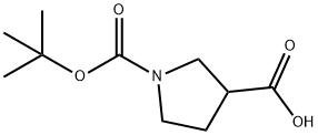 1-BOC-吡咯烷-3-甲酸 结构式