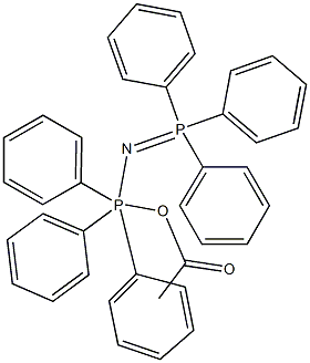 双(三苯基正膦亚基)乙酸铵 结构式