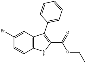 5-溴-3-苯基-1H-吲哚-2-羧酸乙酯 结构式