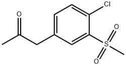 1-(4-chloro-3-(Methylsulfonyl)phenyl)propan-2-one 结构式