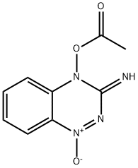 4-Acetoxy-3-imino-3,4-dihydro-1,2,4-benzotriazine 1-oxide 结构式