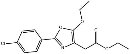 ethyl 2-(4-chlorophenyl)-5-ethoxy-4-oxazoleacetate 结构式