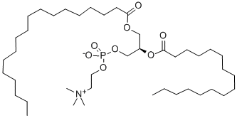 1-硬脂酸-2-棕榈酰磷脂酰胆碱 结构式