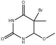 5-bromo-6-methoxy-5-methyl-dihydro-pyrimidine-2,4-dione 结构式