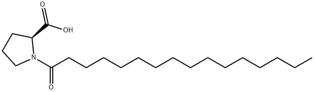 1-(1-氧代十六烷基)-L-脯氨酸 结构式