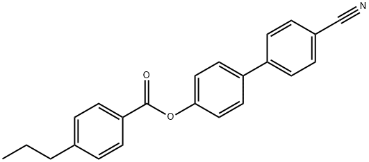 4'-丙基苯甲酸 4-氰基联苯酯 结构式
