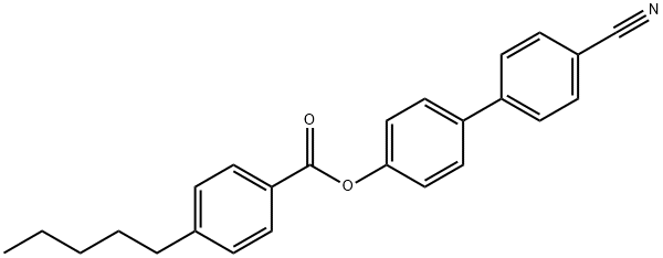 4'-戊基苯甲酸 4-氰基联苯酯 结构式