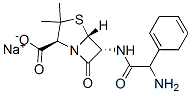 sodium [2S-[2alpha,5alpha,6beta(S*)]]-6-[(aminocyclohexa-1,4-dien-1-ylacetyl)amino]-3,3-dimethyl-7-oxo-4-thia-1-azabicyclo[3.2.0]heptane-2-carboxylate 结构式