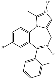 8-Chloro-6-(2-fluorophenyl)-1-methyl-4H-imidazo[1,5-a][1,4]benzodiazepine 2,5-Dioxide 结构式