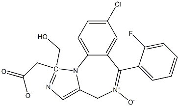 1-Acetoxymethyl-8-chloro-6-(2-fluorophenyl)-4H-imidazo[1,5-α][1,4]benzodiazepine 5-Oxide 结构式