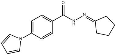 Benzoic acid, 4-(1H-pyrrol-1-yl)-, cyclopentylidenehydrazide (9CI) 结构式