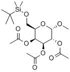 甲基 6-O-[(叔丁基)二甲基硅烷基]-ALPHA-D-吡喃半乳糖苷三乙酸酯 结构式