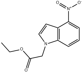 (4-nitro-indol-1-yl)-acetic acid ethyl ester 结构式