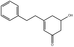 2-Cyclohexen-1-one, 5-hydroxy-3-(2-phenylethyl)- (9CI) 结构式