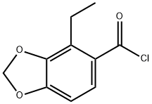 1,3-Benzodioxole-5-carbonyl chloride, 4-ethyl- (9CI) 结构式