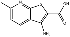 3-氨基-6-甲基噻吩并[2,3-B]吡啶-2-羧酸 结构式