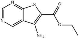 5-氨基噻吩并[2,3-D]嘧啶-6-甲酸乙酯 结构式