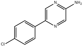 5-(4-氯苯基)吡嗪-2-胺 结构式
