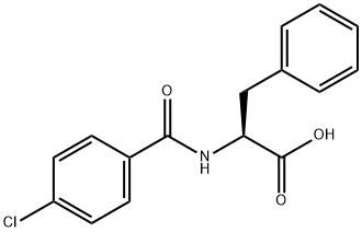 2-[(4-CHLOROBENZOYL)AMINO]-3-PHENYLPROPANOIC ACID 结构式