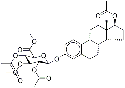 17β-Acetyl-estradiol 3-(Tri-O-acetyl-β-D-glucuronic Acid Methyl Ester) 结构式