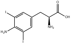 4-氨基-3,5-二碘-L-苯丙氨酸 结构式