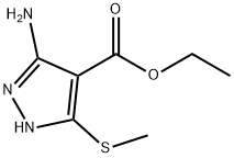 5-氨基-3-甲硫基-4-吡唑甲酸乙酯 结构式