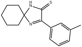 3-(3-Methylphenyl)-1,4-diazaspiro[4.5]dec-3-ene-2-thione 结构式