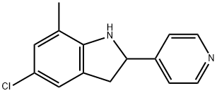 1H-Indole,5-chloro-2,3-dihydro-7-methyl-2-(4-pyridinyl)-(9CI) 结构式