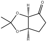 (-)-(3AR,6AR)-四氢-2,2-二甲基-4H-环戊并-1,3-二氧代-4-酮 结构式